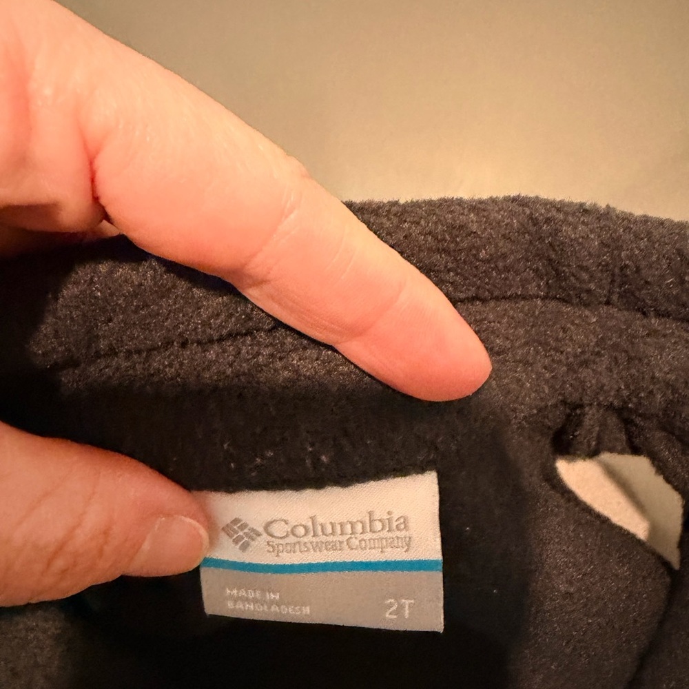 Columbia Black Fleece Zip Front Vest